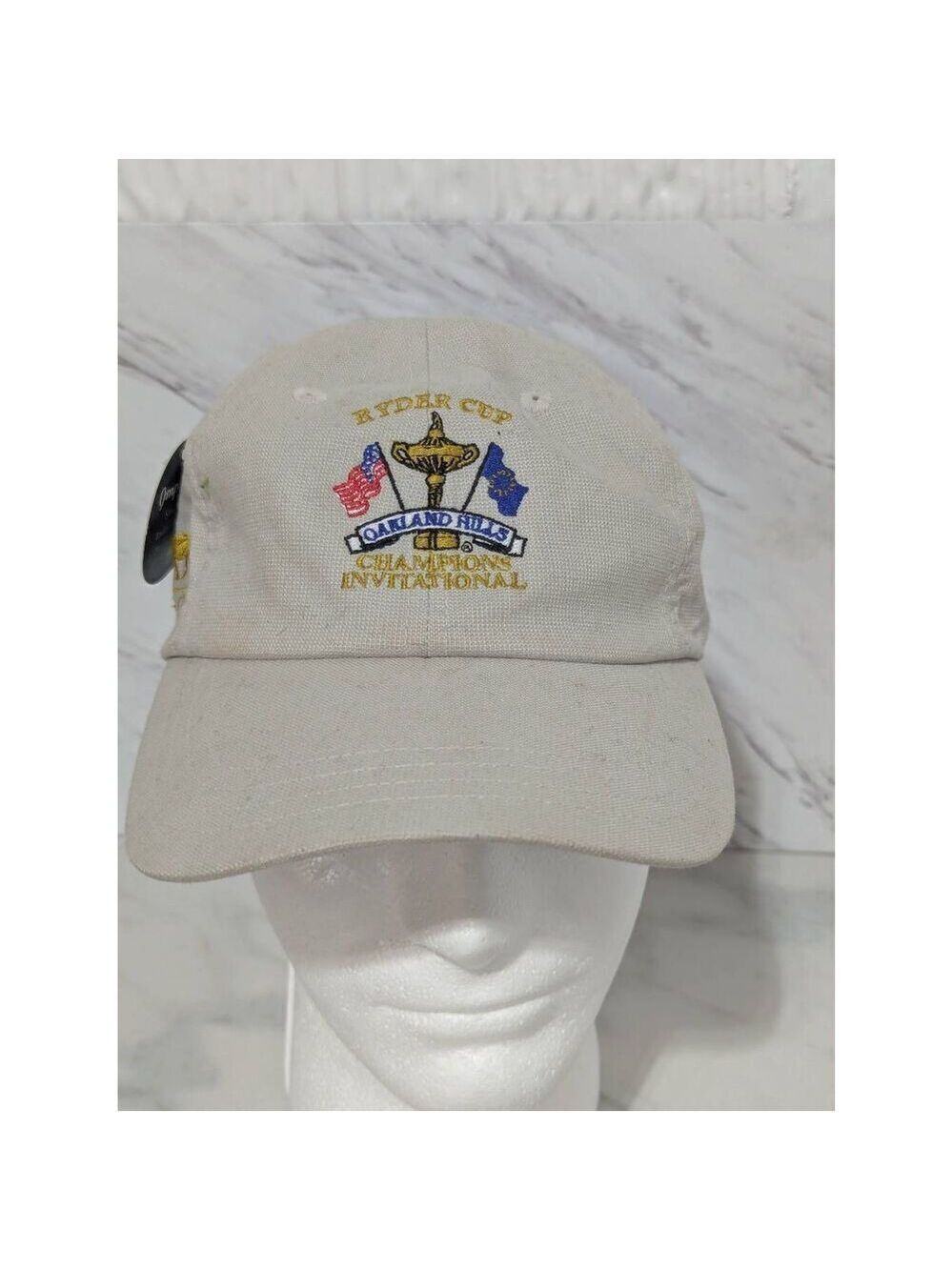 Imperial Vintage Men's Cream Ryder Cup 2004 Oakland Hills Hook & Loop Golf Hat N
